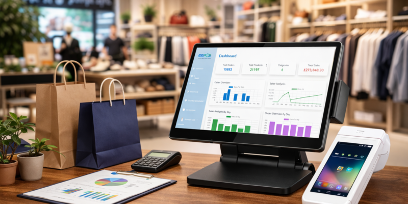 why data is important in retail business with POS system showing sales dashboard and analytics