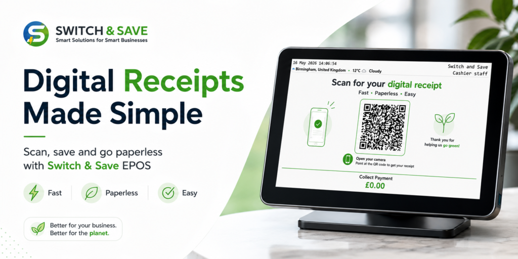 Switch & Save Launches QR Code Digital Receipts to Help UK Businesses Go Paperless