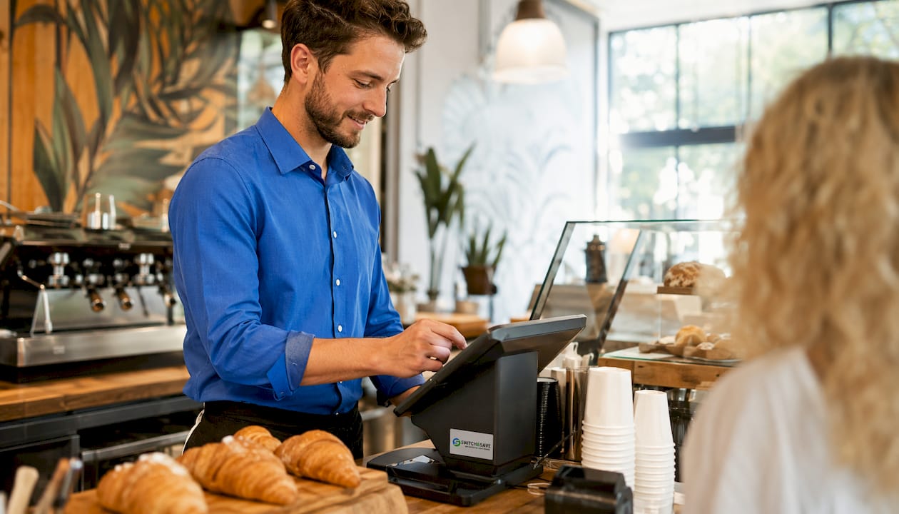 Barista processing integrated card payment