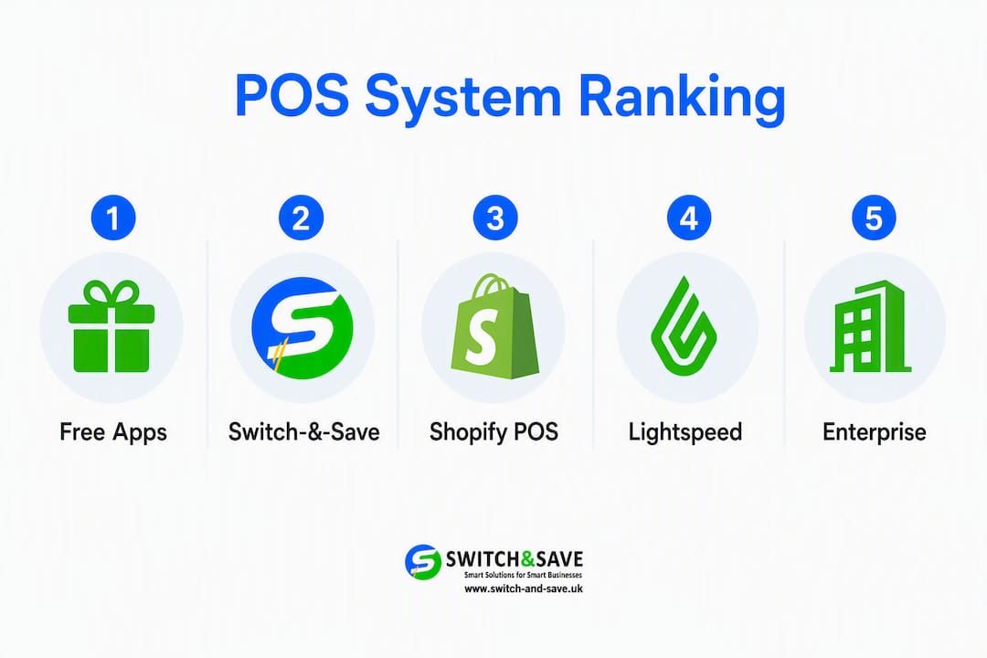 Infographic ranking retail POS systems