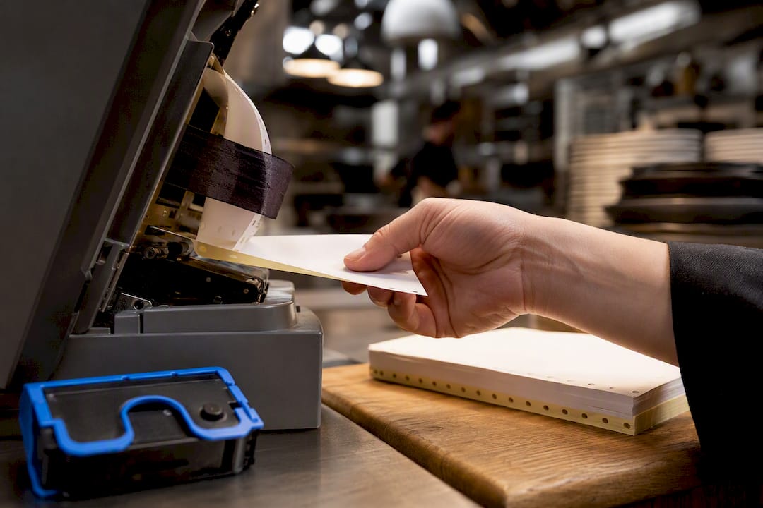 Impact printer producing kitchen ticket copies