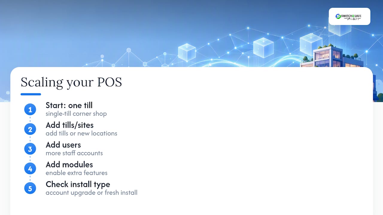 POS system scaling from one till to multiple locations