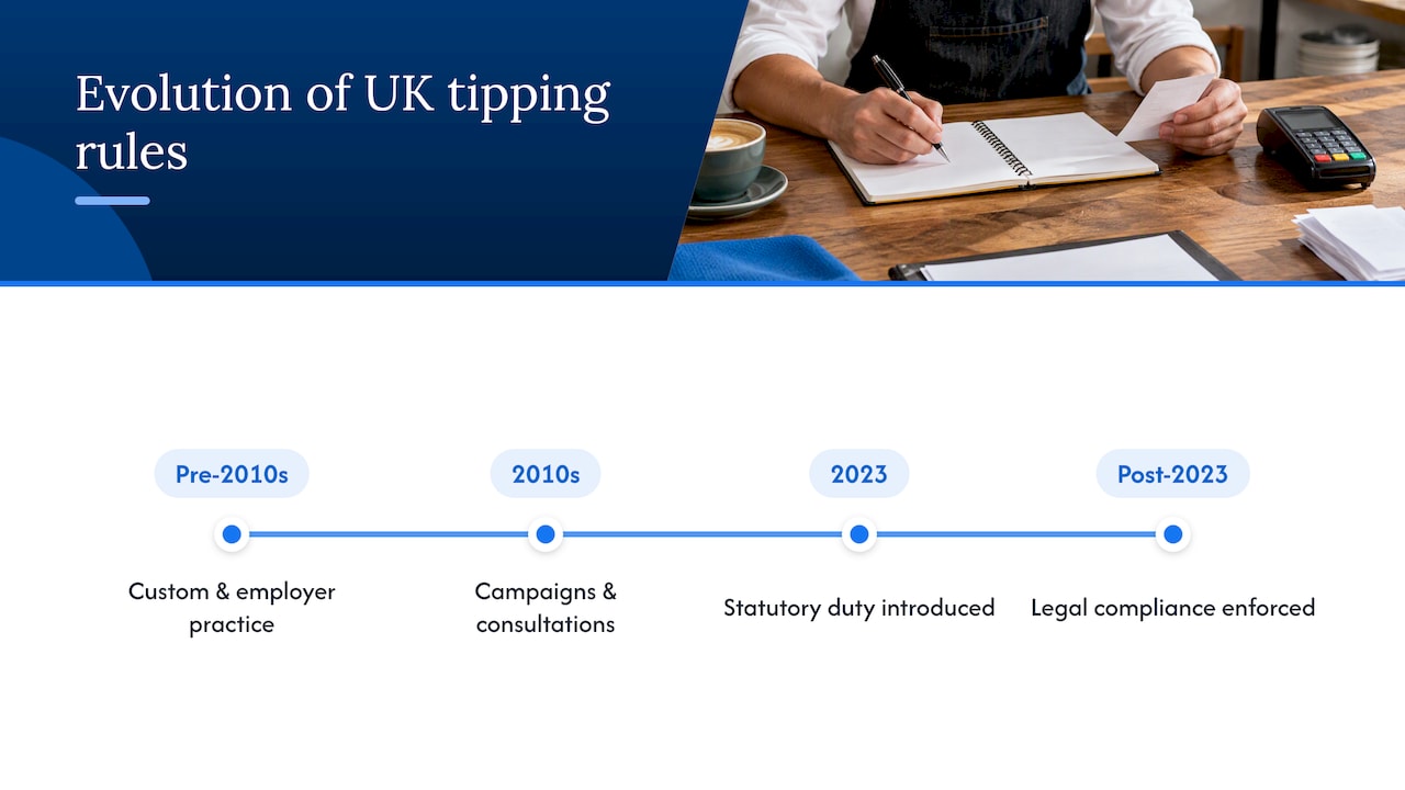 How UK tipping rules got here — overview diagram