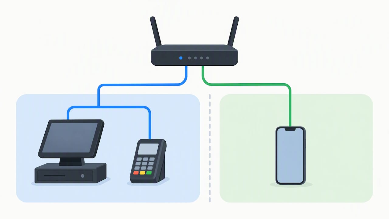 POS devices isolated from guest Wi-Fi